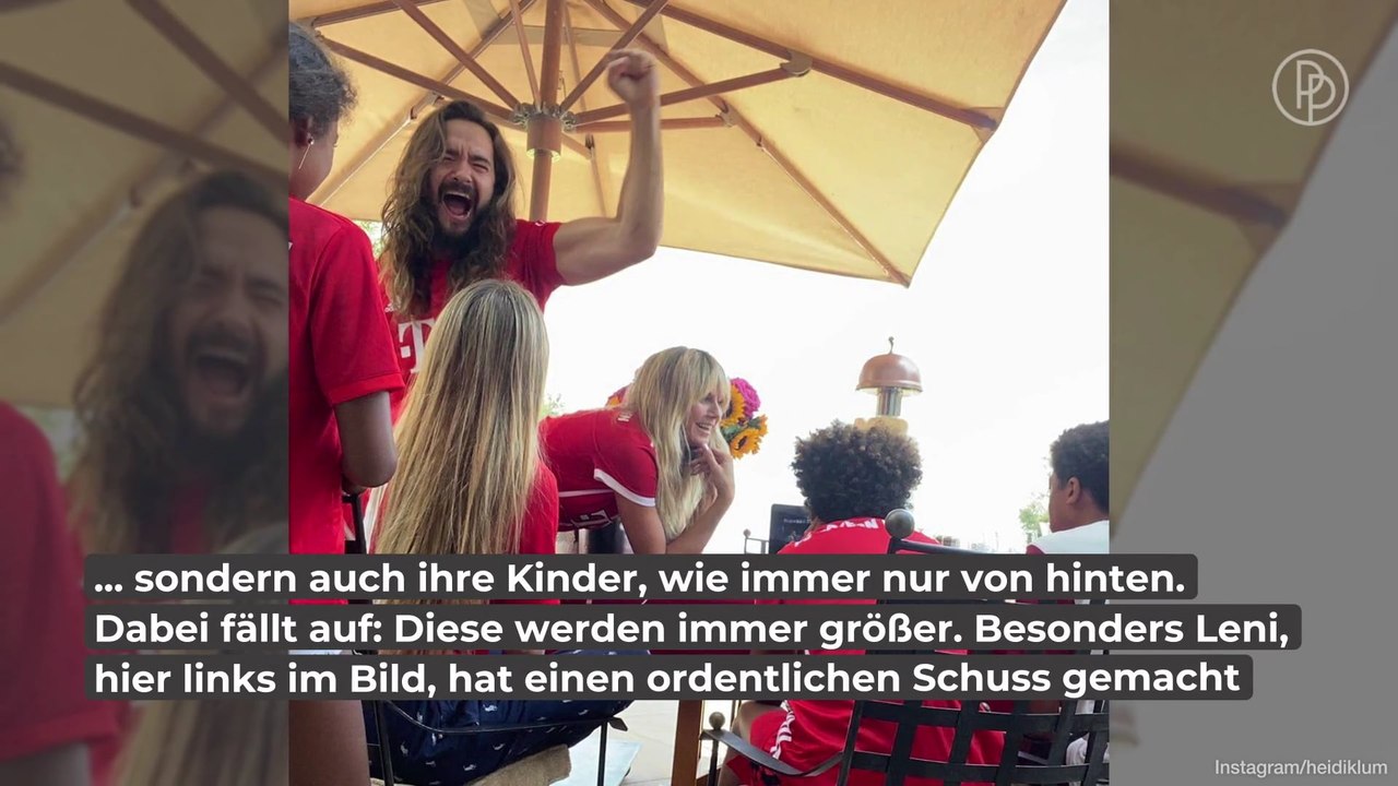 Die ganze Familie: Heidi Klum zeigt sich mit Tom und Kids beim Fußball-Feiern