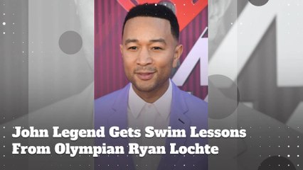 John Legend Gets Swim Lessons From Olympian Ryan Lochte
