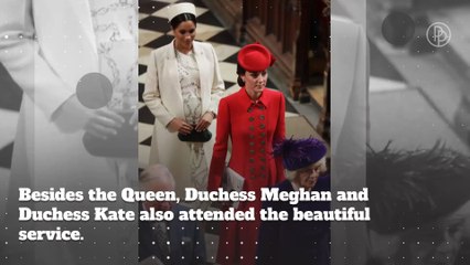 Meghan and Catherine greet each other with a heartfelt hug at the Commonwealth Day service