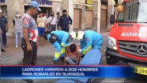 Ladrones hirieron a dos hombres por robarles