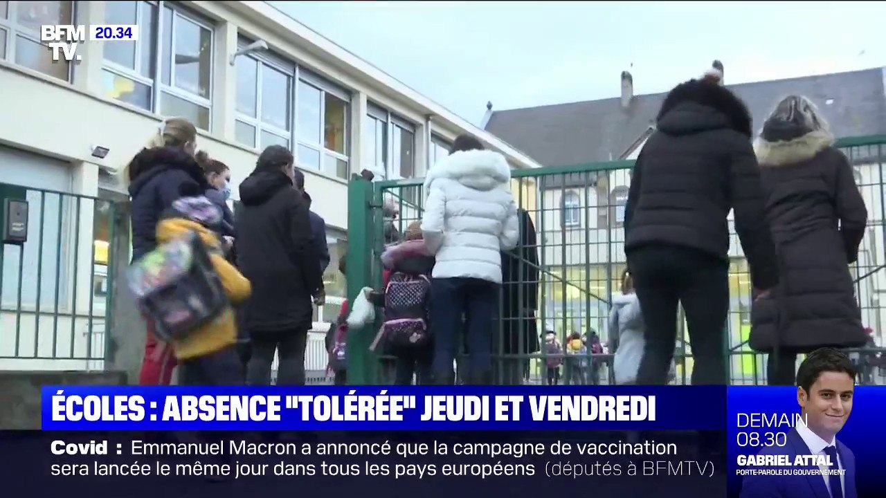 Absence "tolérée" jeudi et vendredi à l'école: que vont choisir les parents?