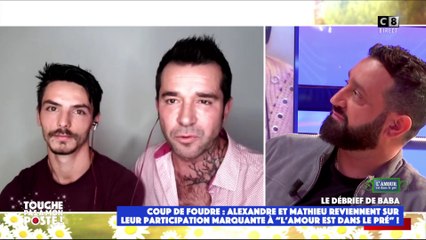 Mathieu et Alexandre reviennent sur leur participation à "L'amour est dans le pré" dans TPMP