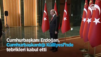 Cumhurbaşkanı Erdoğan, Külliye'de tebrikleri kabul etti