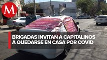 Con megáfonos, CdMx pide a capitalinos reforzar confinamiento por covid-19