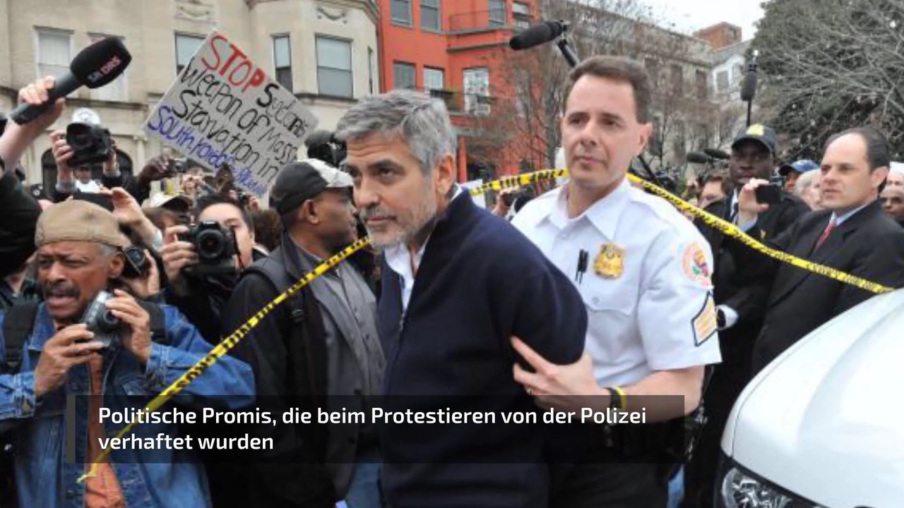 Politische Promis, die beim Protestieren von Polizei verhaftet wurden