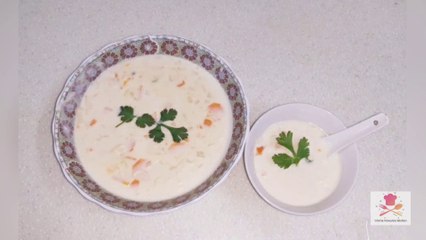 Vegetables cream soup recipe  at home