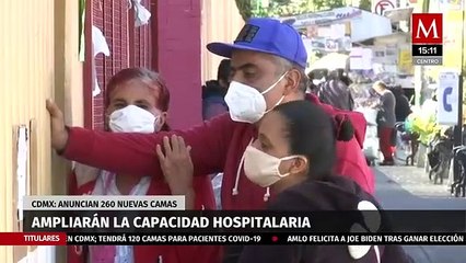 Con 260 camas, CdMx aumenta capacidad hospitalaria para atender covid-19