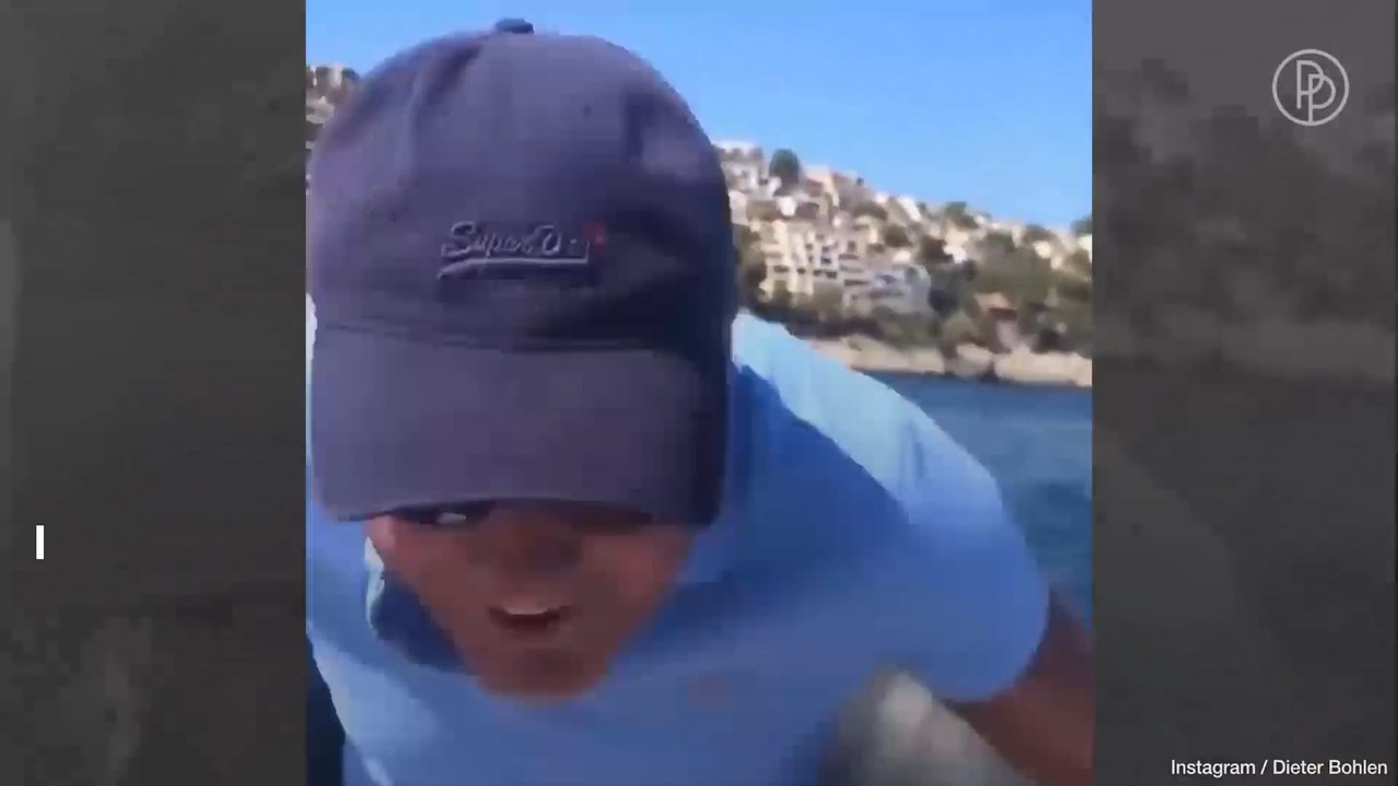 Dieter Bohlen fällt bei Insta-Story fast ins Wasser