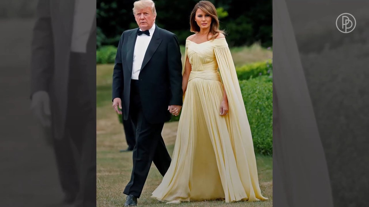 Glamouröser Auftritt: Melania Trump zieht in gelber Robe alle Blicke auf sich