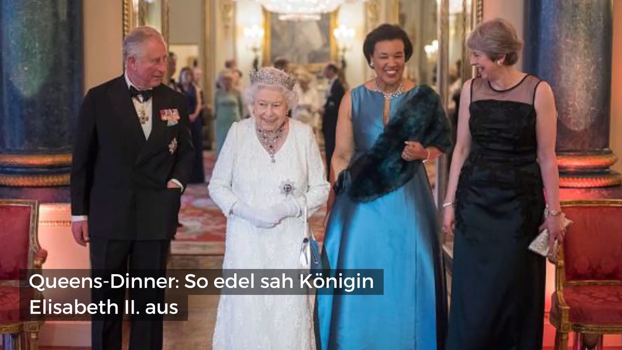 Queens-Dinner: So edel sah Königin Elisabeth II. aus