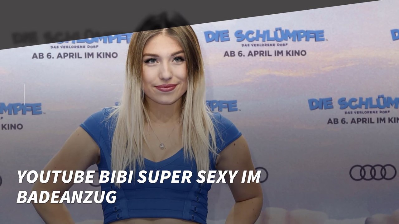 YouTube-Bibi super sexy im Badeanzug