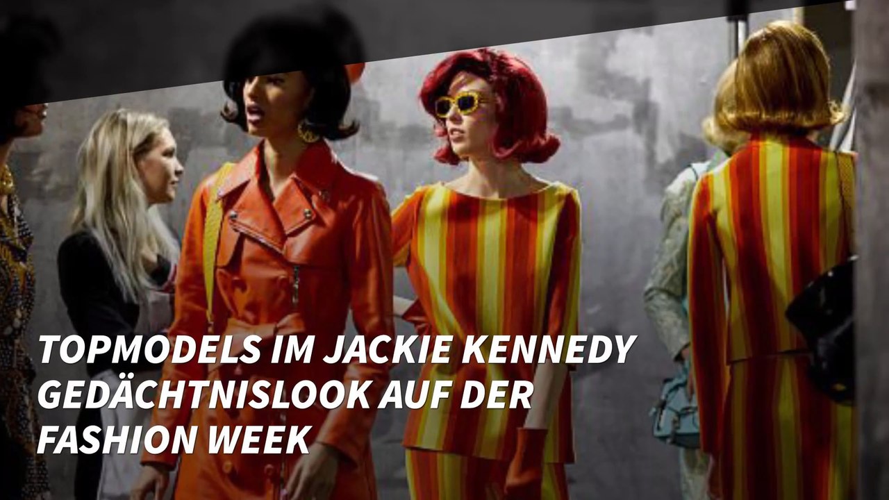 Topmodels im Jackie Kennedy Gedächtnislook auf der Fashion Week