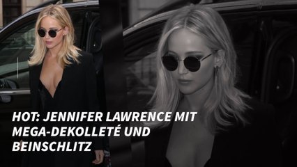 Hot: Jennifer Lawrence mit Mega-Dekolleté und Beinschlitz