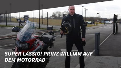 Super lässig! Prinz William auf dem Motorrad