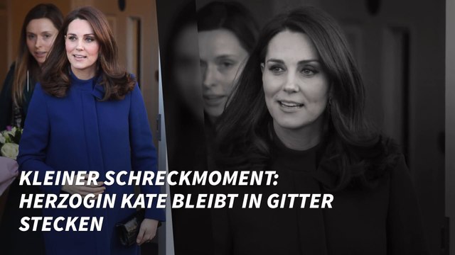 Kleiner Schreckmoment: Herzogin Kate bleibt in Gitter stecken
