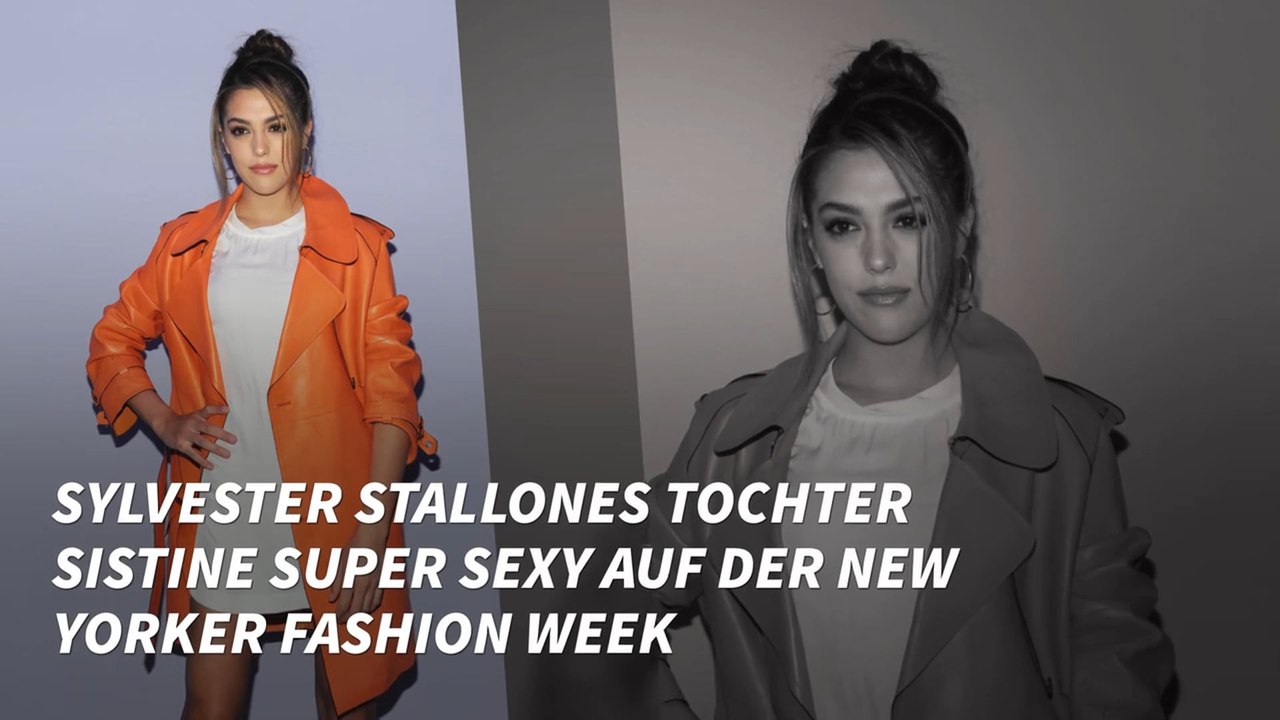 Sylvester Stallones Tochter Sistine super sexy auf der New Yorker Fashion Week