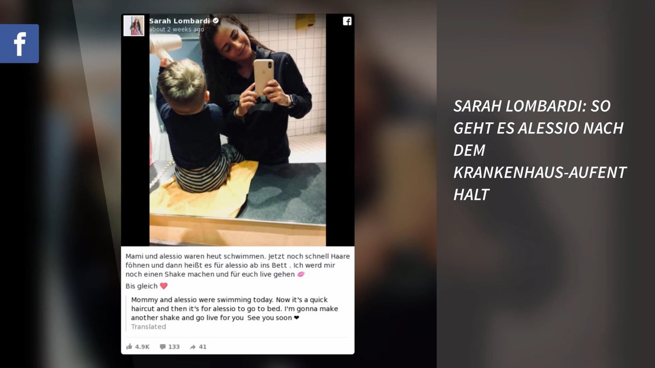 Sarah Lombardi: So geht es Alessio nach dem Krankenhaus-Aufenthalt