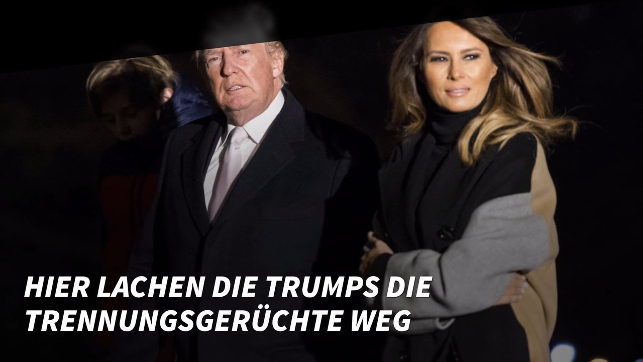 Hier lachen die Trumps die Trennungsgerüchte weg