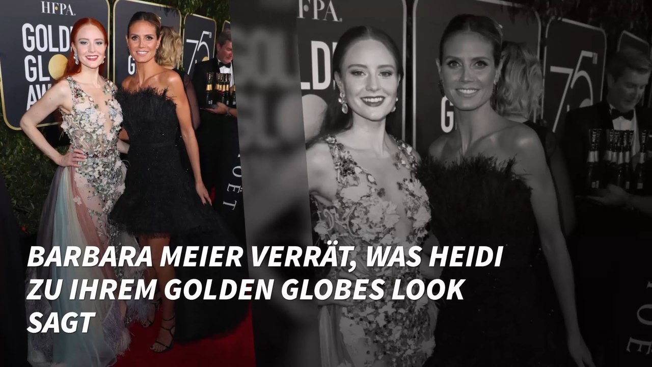 Barbara Meier verrät, was Heidi zu ihrem Golden Globes Look sagt