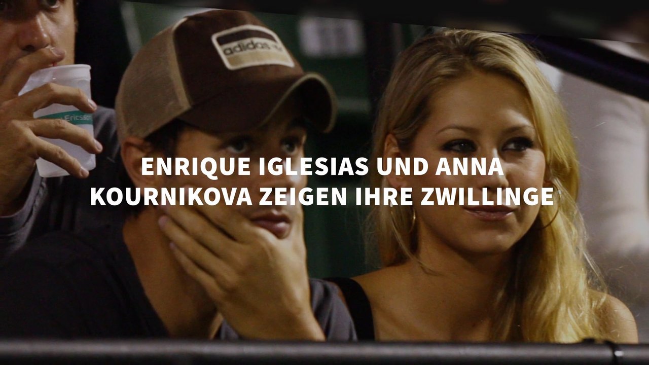 Enrique iglesias und anna kournikova zeigen ihre zwillinge
