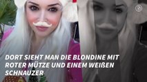 Daniela Katzenberger als Nikolaus - mit Schnauzer