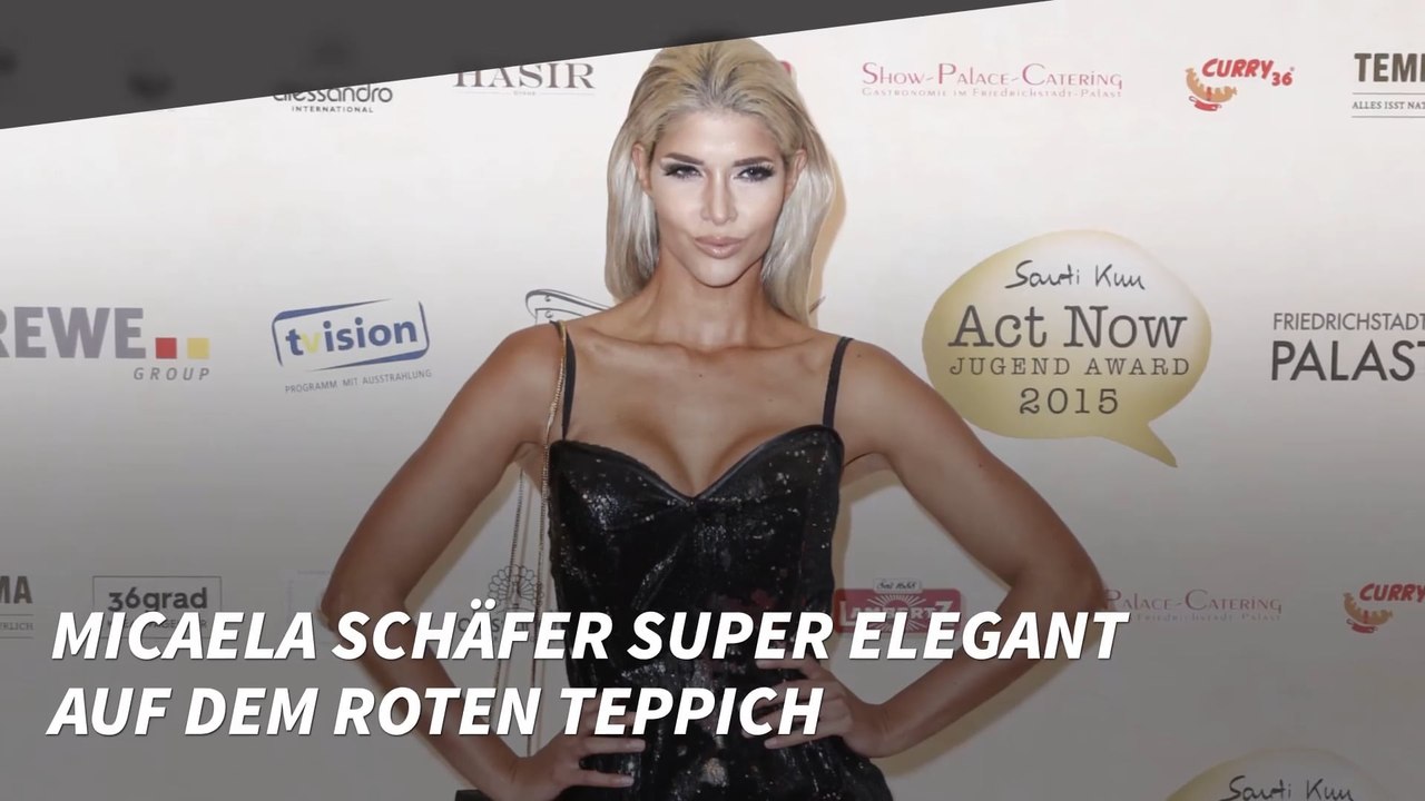 Micaela Schäfer super elegant auf dem roten Teppich