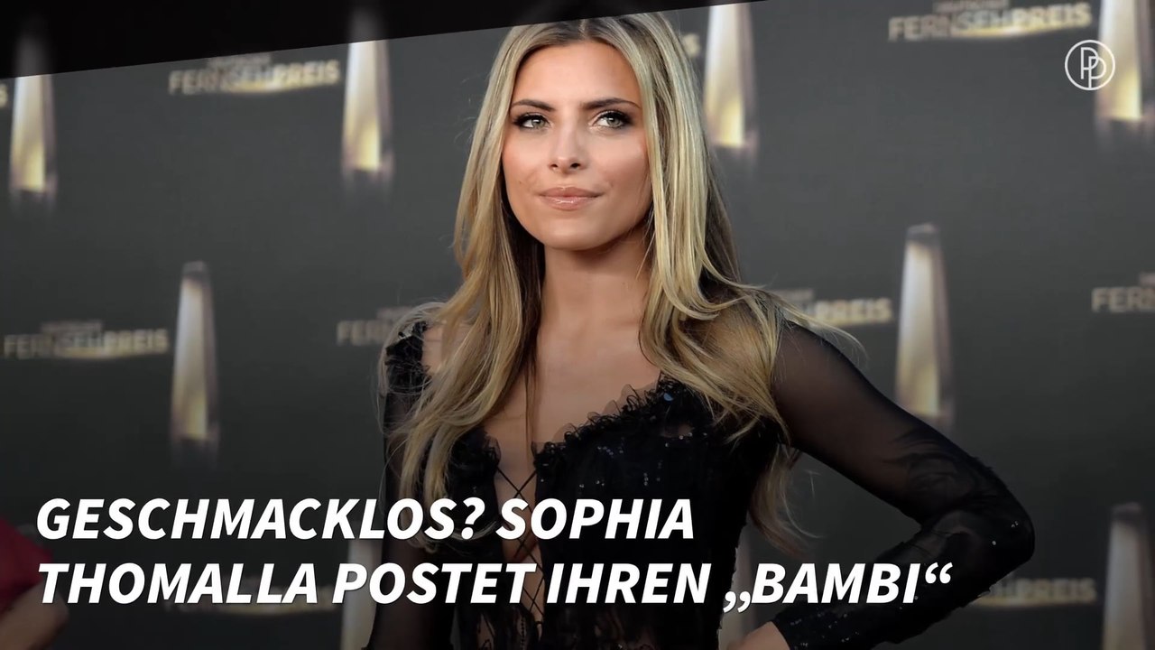 Geschmacklos? Sophia Thomalla postet ihren „Bambi“
