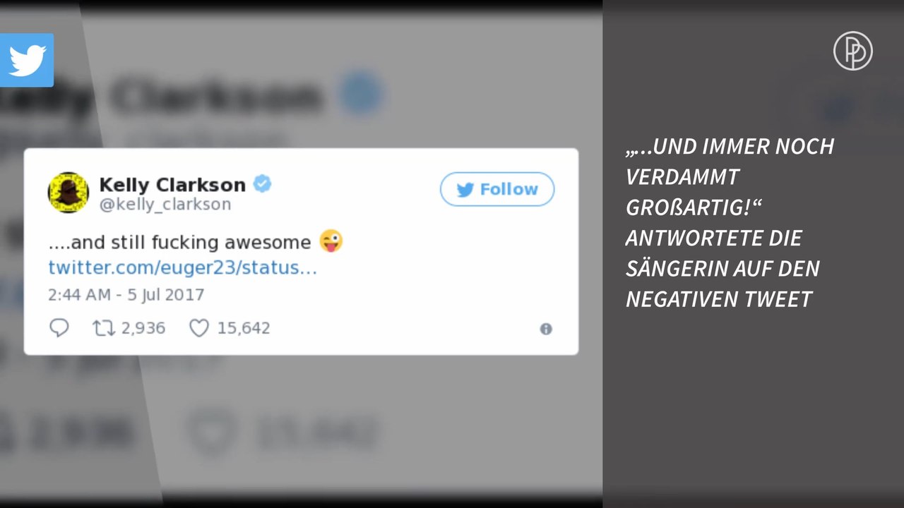 Kelly Clarkson: So reagiert sie auf den Twitter-Kommentar, sie sei zu dick