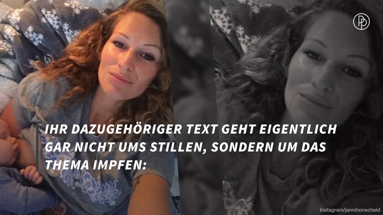 Janni Hönscheid zeigt sich beim Stillen