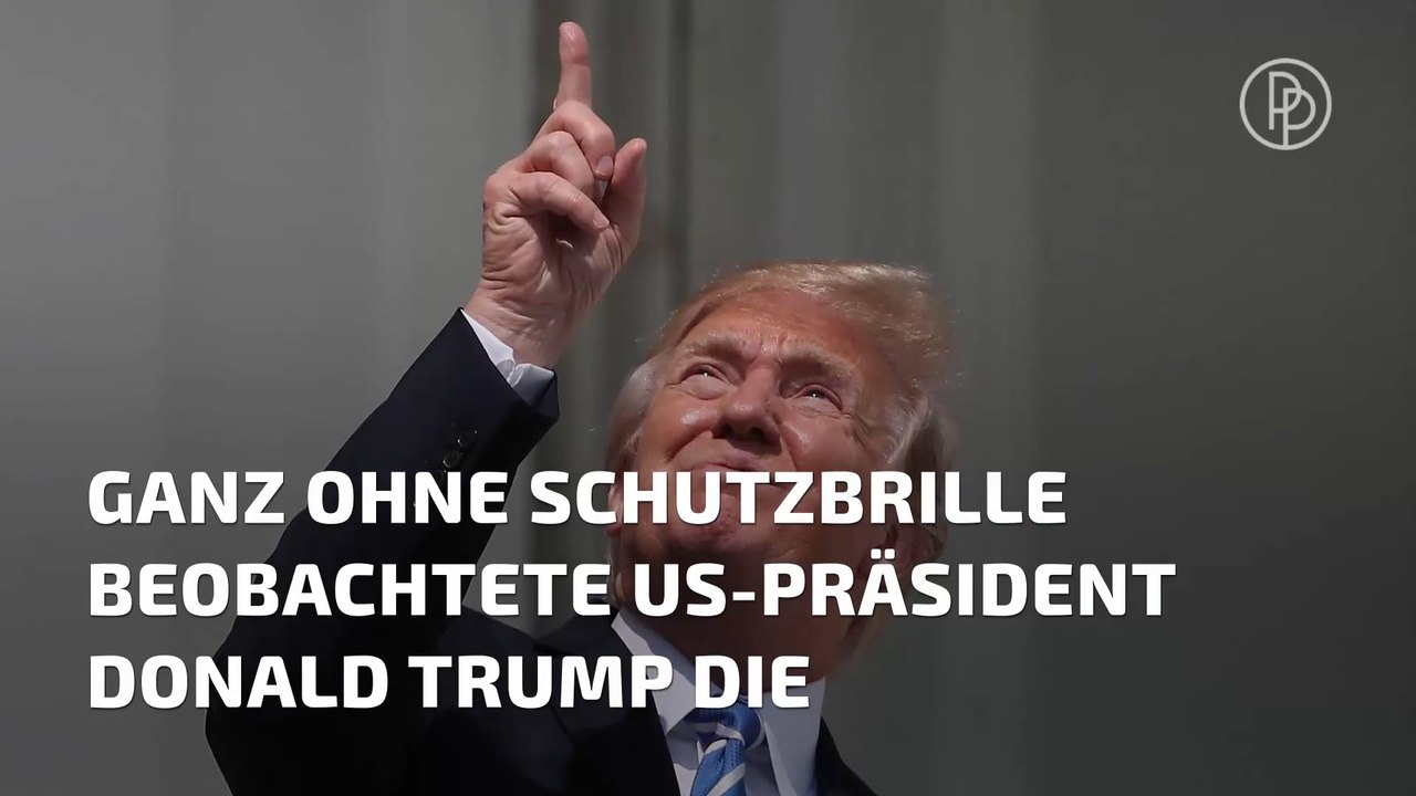 Ohne Schutzbrille in die Sonnenfinsternis: Das Internet lacht über Donald Trump