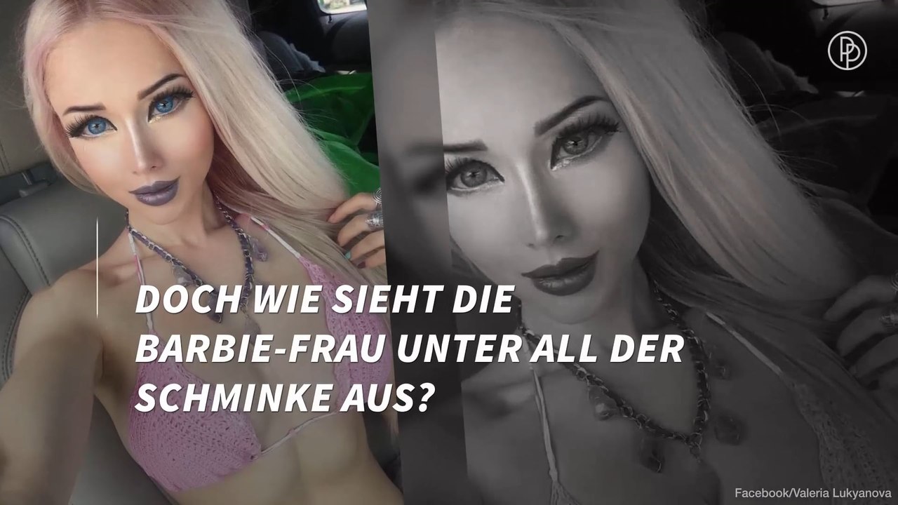 Komplett ohne Make-up: So sieht die Puppenfrau in Wahrheit aus