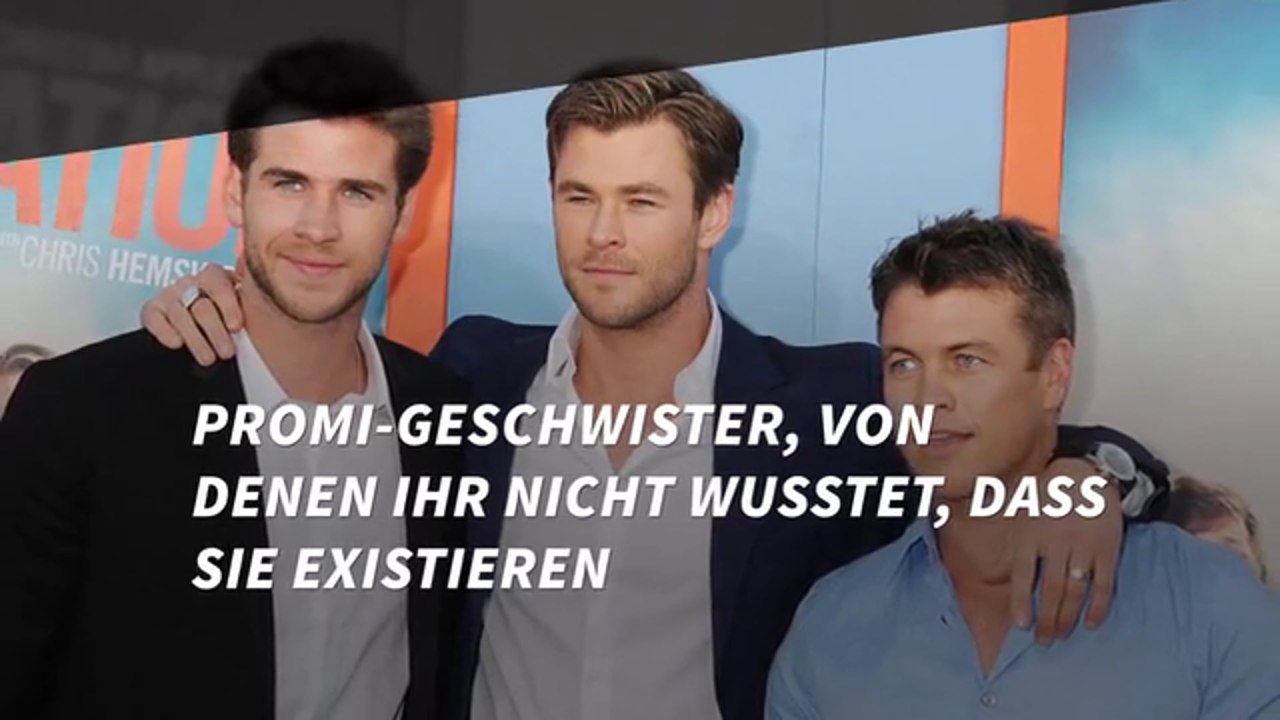 Unbekannte Promi-Geschwister: Wie, es gibt noch einen Hemsworth?