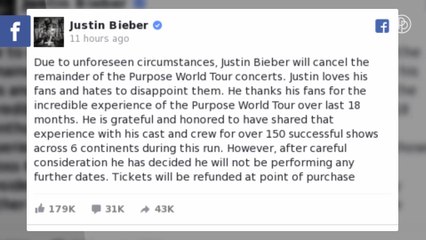 Justin Bieber bricht „Purpose“-Tour ab
