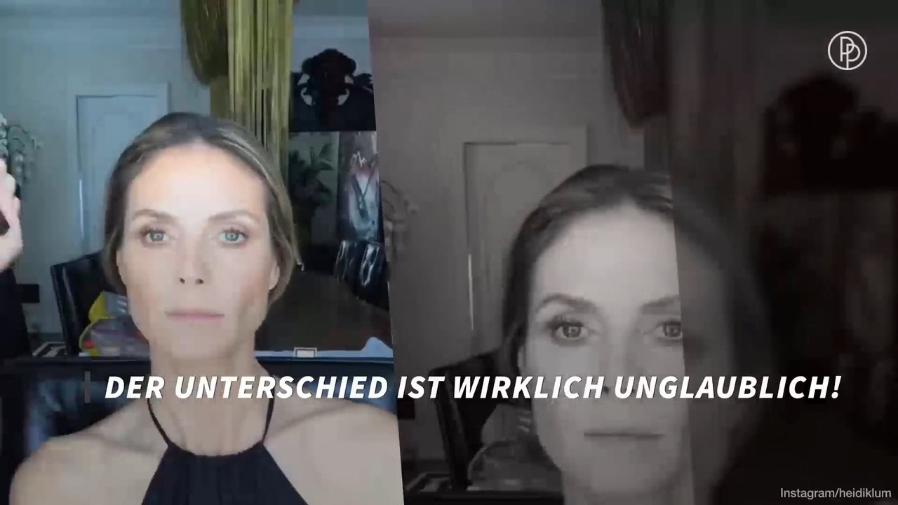 Heidi Klums unglaubliche Transformation: Von ungeschminkt zu geschminkt