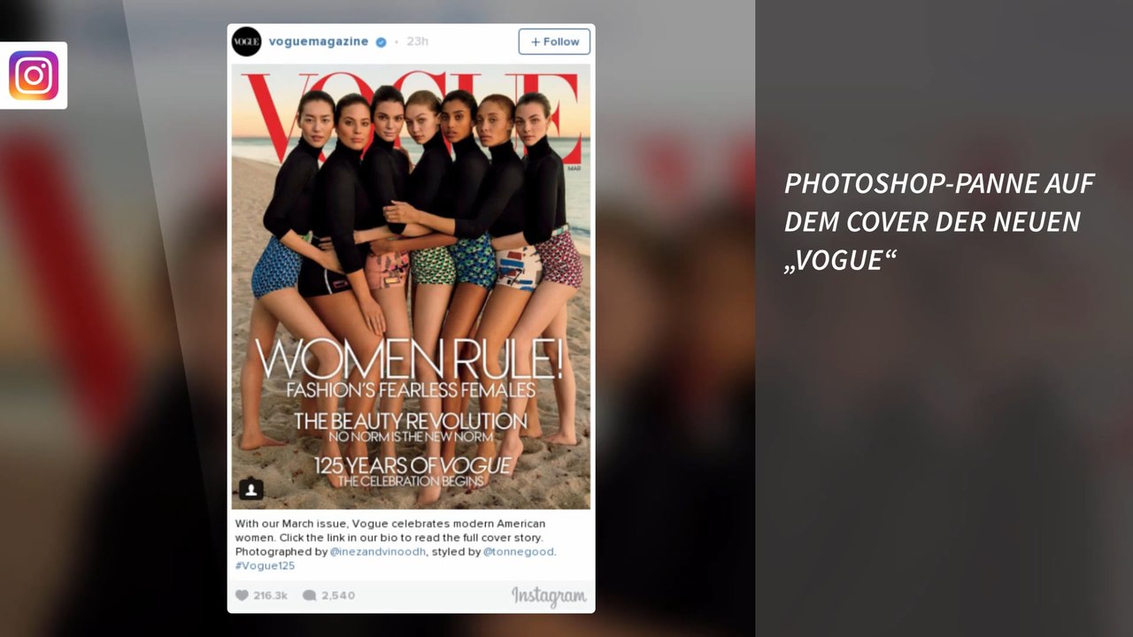 Photoshop-Panne auf neuem „Vogue“-Cover