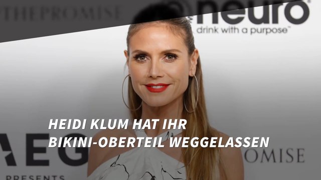 Heidi Klum hat ihr Bikini-Oberteil weggelassen