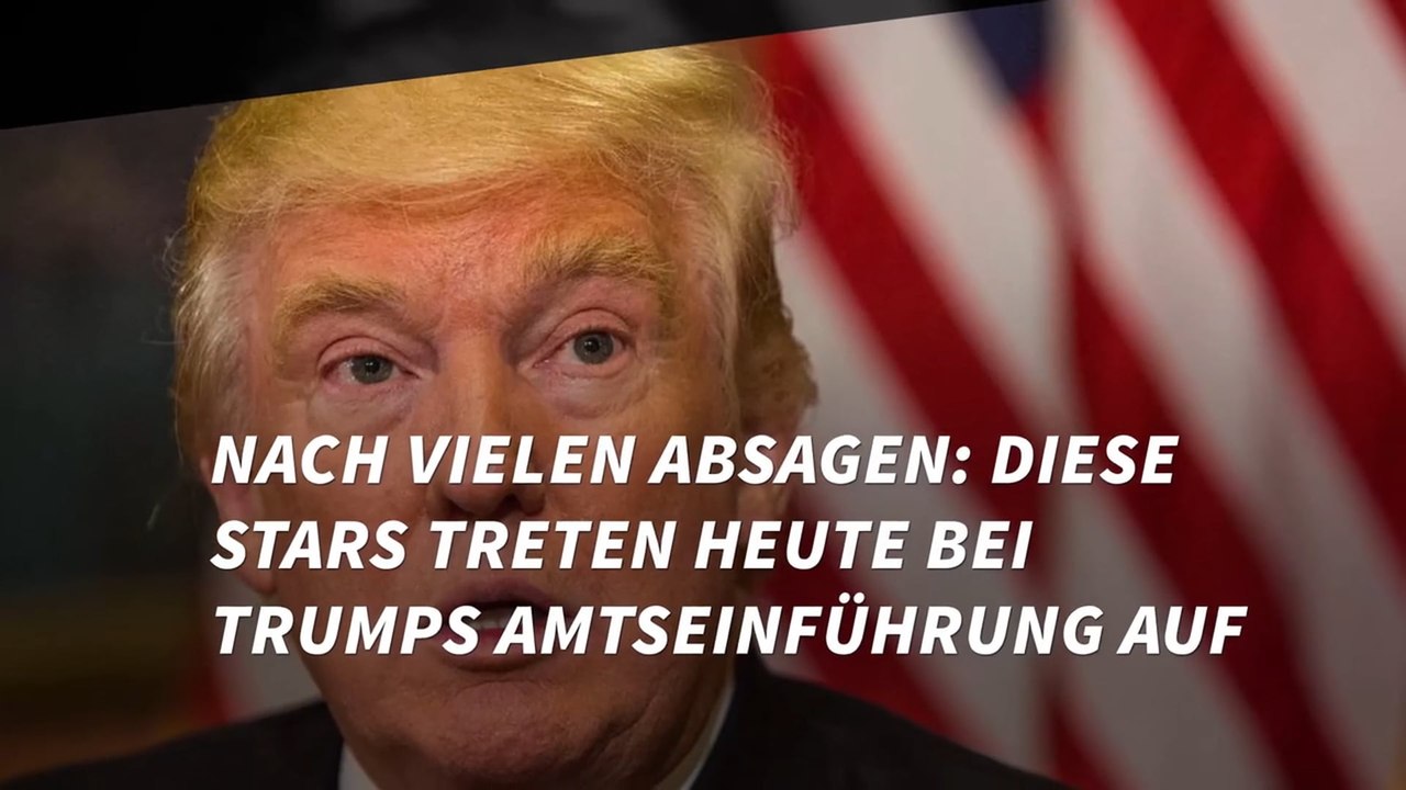 Nach vielen Absagen: Diese Stars treten heute bei Trumps Amtseinführung auf