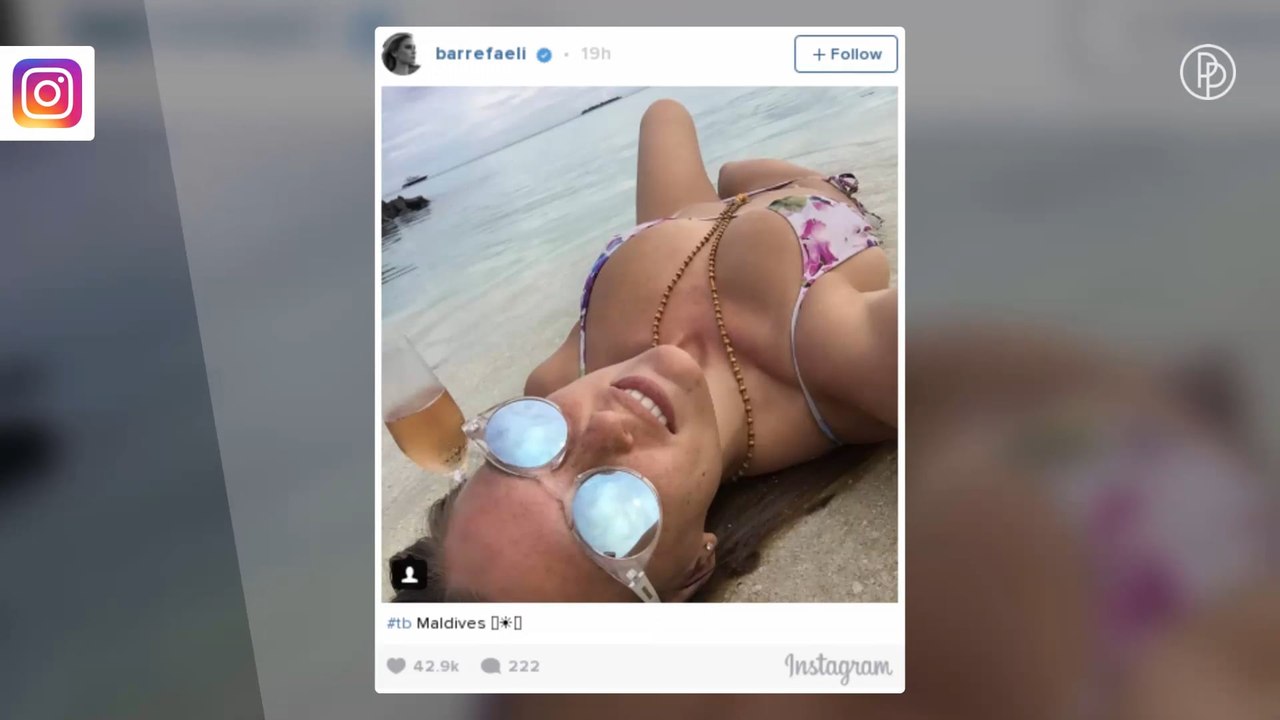 Bar Refaeli räkelt sich sexy am Strand