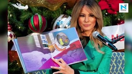 Melania Trump violates policy, takes off face mask to read to children