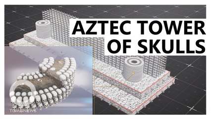 New Section of Aztec Skull Tower Unearthed in Mexico City