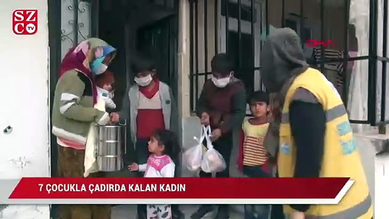 7 çocukla çadırda yaşayan kadana yarım eli