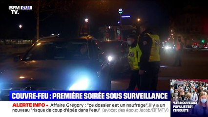 Covid-19: première soirée de couvre-feu sous surveillance