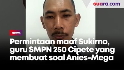 Guru Pembuat Soal Anies-Mega Minta Maaf, Ketua DPRD Batal Lapor Polisi