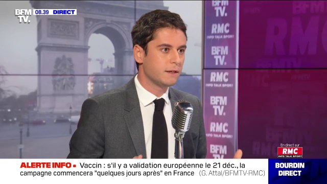 Gabriel Attal: On a préréservé 200 millions de doses de vaccin auprès de différents laboratoires