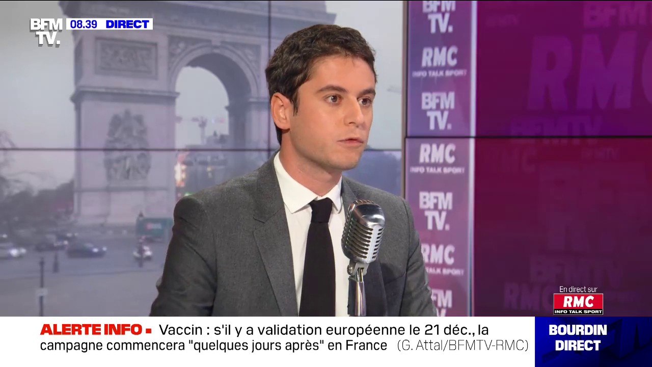 Gabriel Attal: l'objectif est de vacciner "autour de 15 millions de nos concitoyens" avant l'été