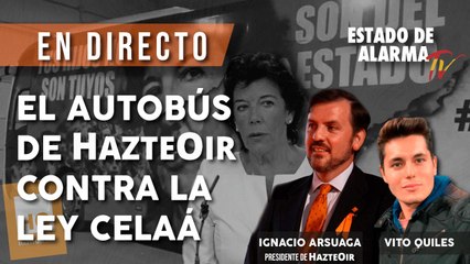 EN DIRECTO | El autobus de Hazte Oir contra la Ley Celaa