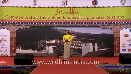 Bhutanese Singer Namkha Lhamo during Bhutan Week In India, 2018