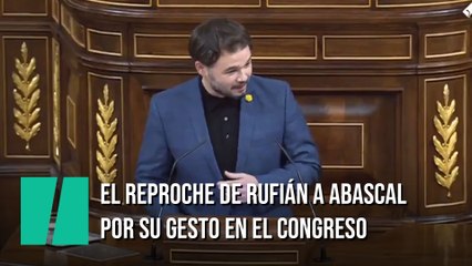 La respuesta de Rufián al gesto de Santiago Abascal