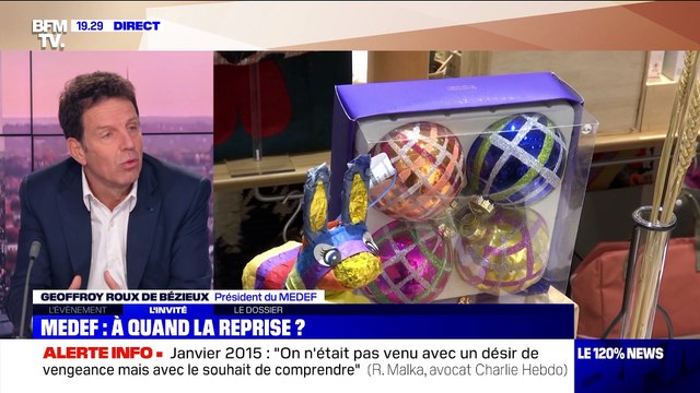 Geoffroy Roux de Bézieux: Ce qu'on demande au gouvernement, c'est de trouver les mesures sanitaires secteur par secteur pour pouvoir rouvrir - 16/12