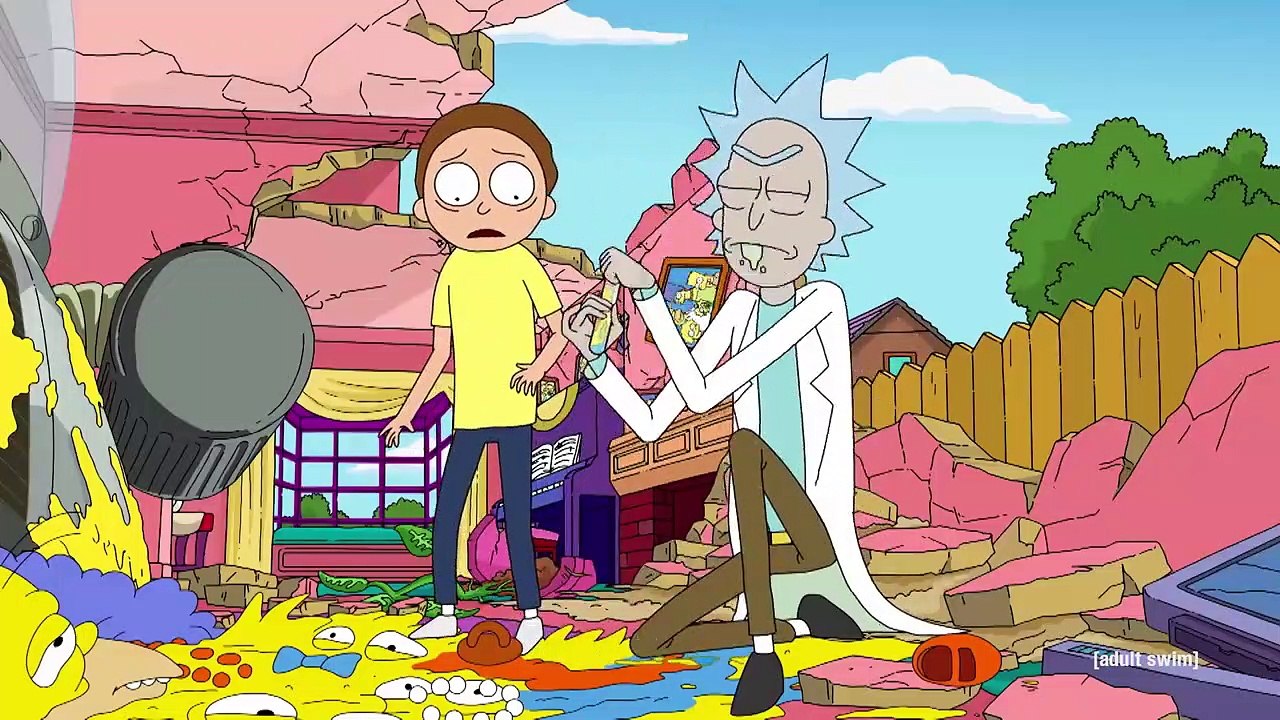 Simpsons Couch Gag - Rick and Morty -